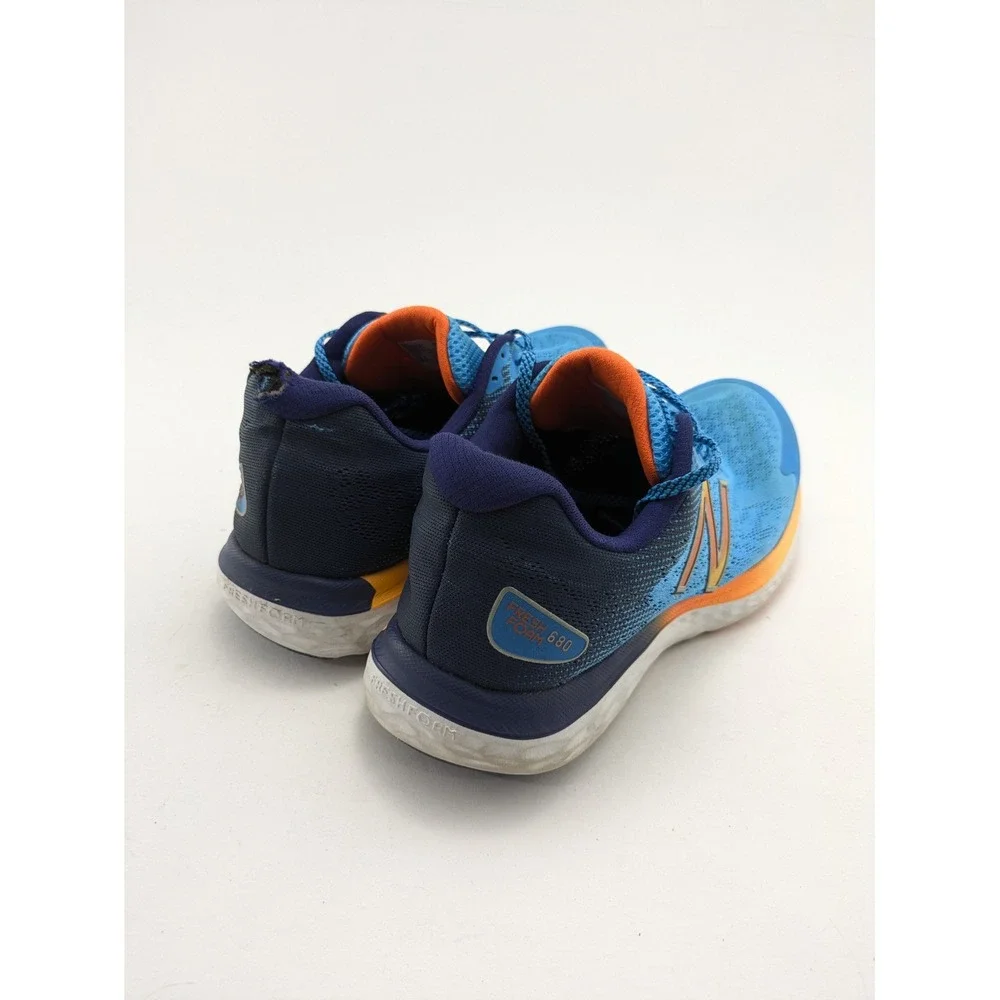 Mens New Balance Fresh Foam 680 Blue Orange Running Shoes M680FB7 Size 10.5